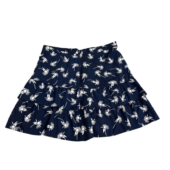 Anthropologie Porridge Skirt Size M Women’s Side Zip Blue White Print - Picture 3 of 5
